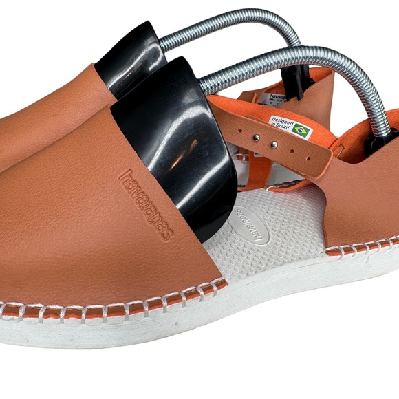 Havaianas Flatform Espadrille Sandals Ankle Strap Open Toe Slip-On Brown Size 9 - Picture 4 of 8